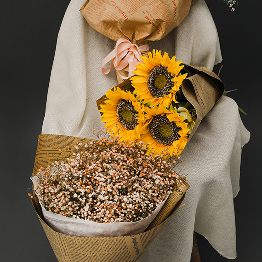 20 листов крафт-бумаги в стиле – обзор и цена Flower Wrap Kraft
